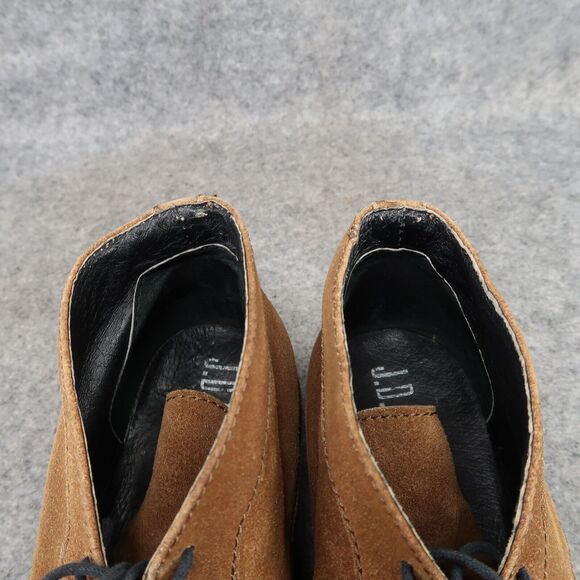 JD Fisk Shoes Mens 8 Boots Leather Casual Classic Brown Derby Chukka Lace Up Mid - Picture 14 of 15